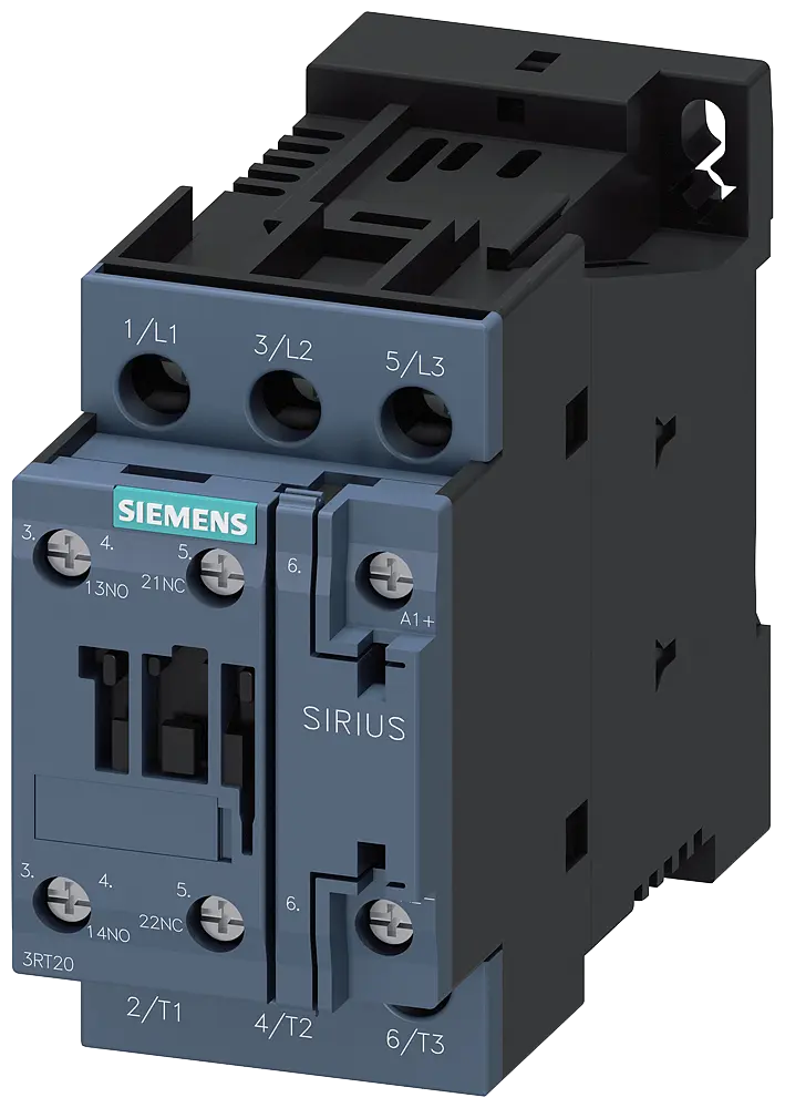 Produktfoto 1 von Siemens 3RT2023-1BB40 - Leistungsschütz, AC-3 9 A, 4 kW / 400 V 1 S + 1 Ö,