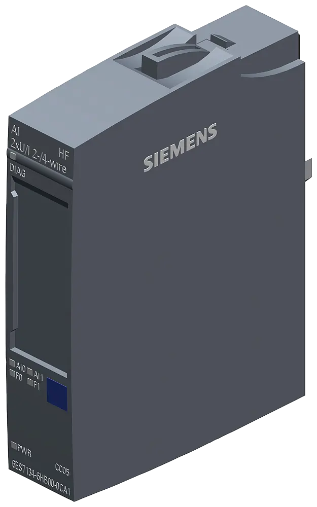 Produktfoto 1 von Siemens 6ES7134-6HB00-0CA1 - SIMATIC ET 200SP, analoges Eingangsmodul, AI 2x U/