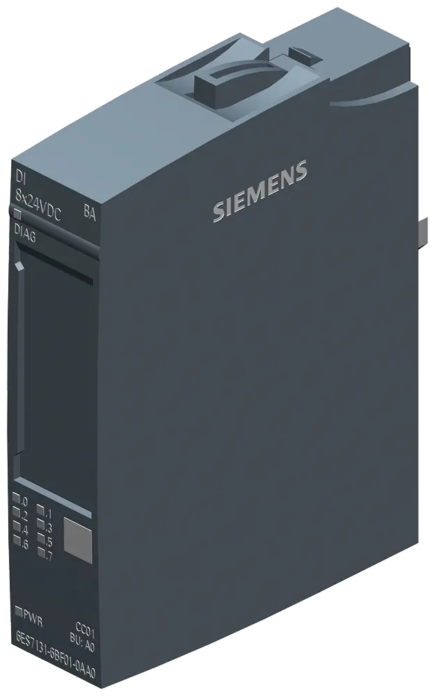 Produktfoto 1 von Siemens 6ES7131-6BF01-0AA0 - SIMATIC ET 200SP, Digitales Eingangsmodul, DI 8x 2