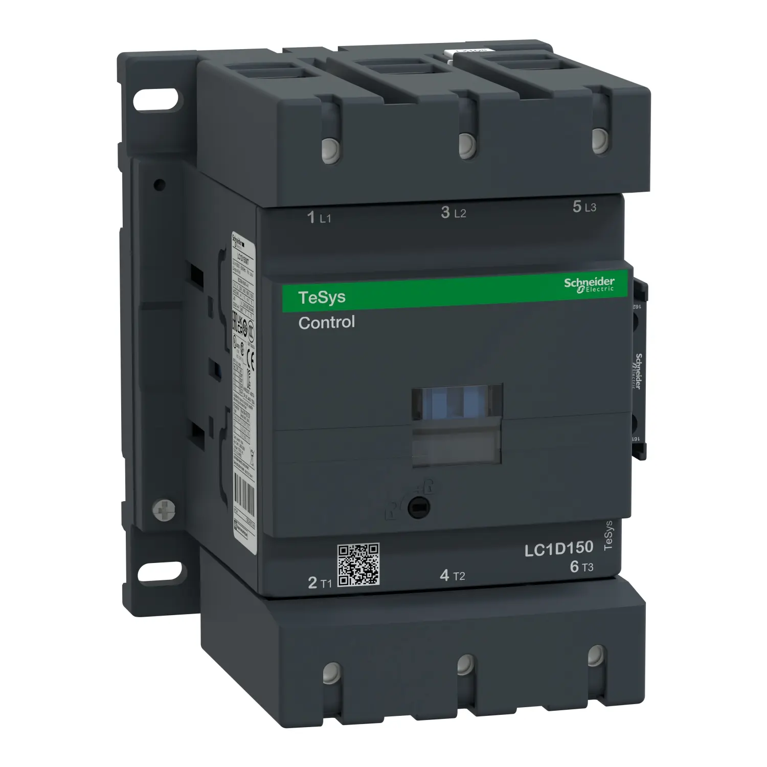 Produktfoto 1 von Leistungsschütz LC1D 3p, +1S+1Ö, 75 kW, 150 A, 400 V AC3, Spule 110 V AC