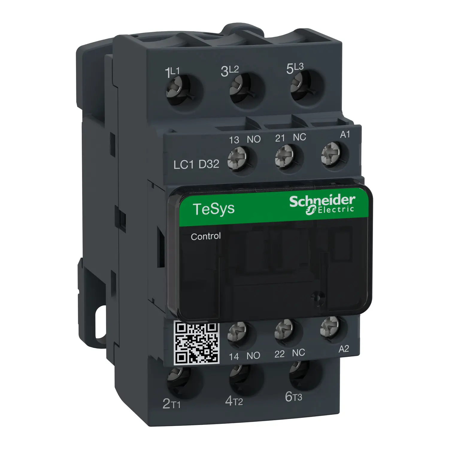 Produktfoto 1 von Leistungsschütz LC1D 3p, +1S+1Ö, 15 kW, 32 A, 400 V AC3, Spule 48 V AC