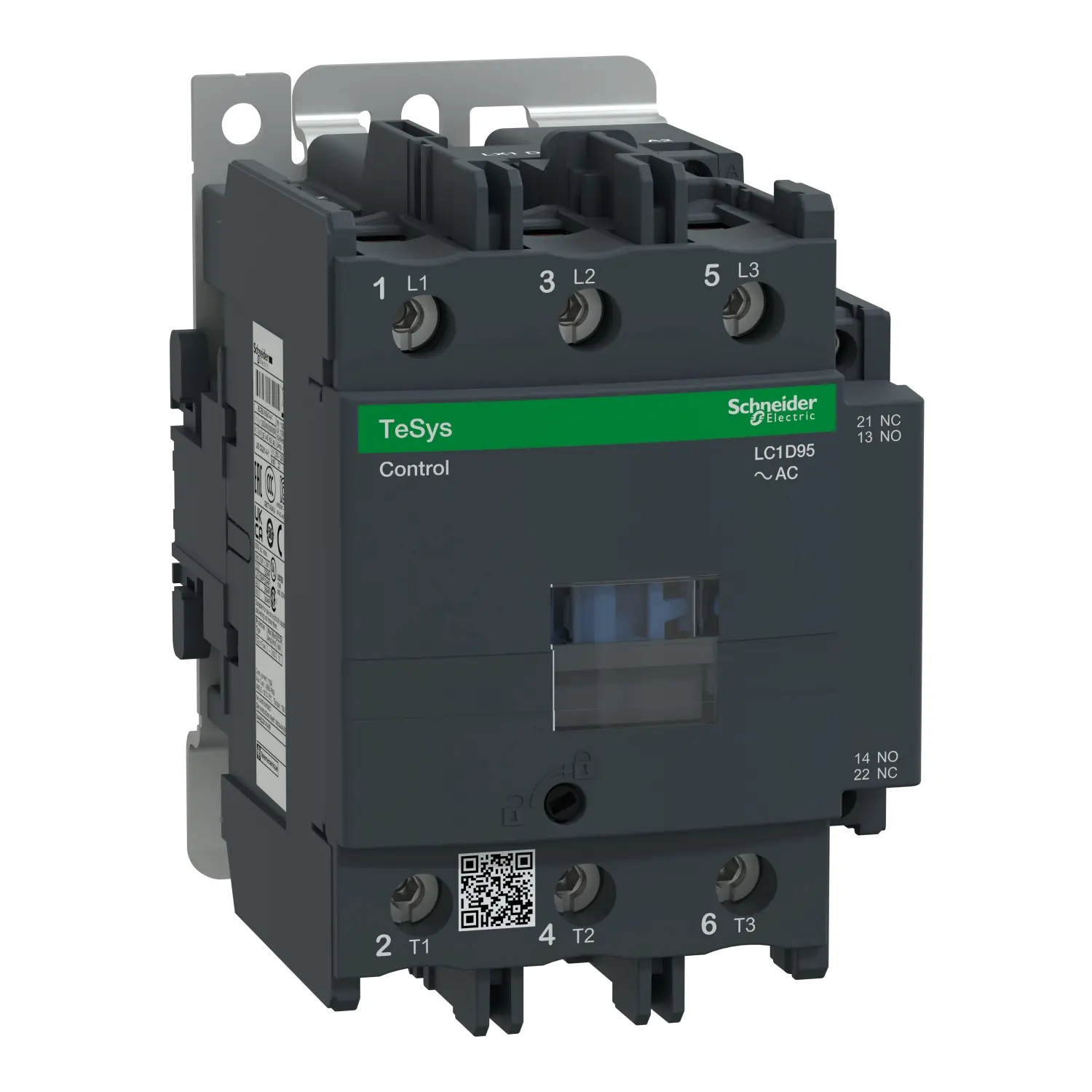 Produktfoto 1 von Leistungsschütz LC1D 3p, +1S+1Ö, 45 kW, 95 A, 400 V AC3, Spule 230 V AC