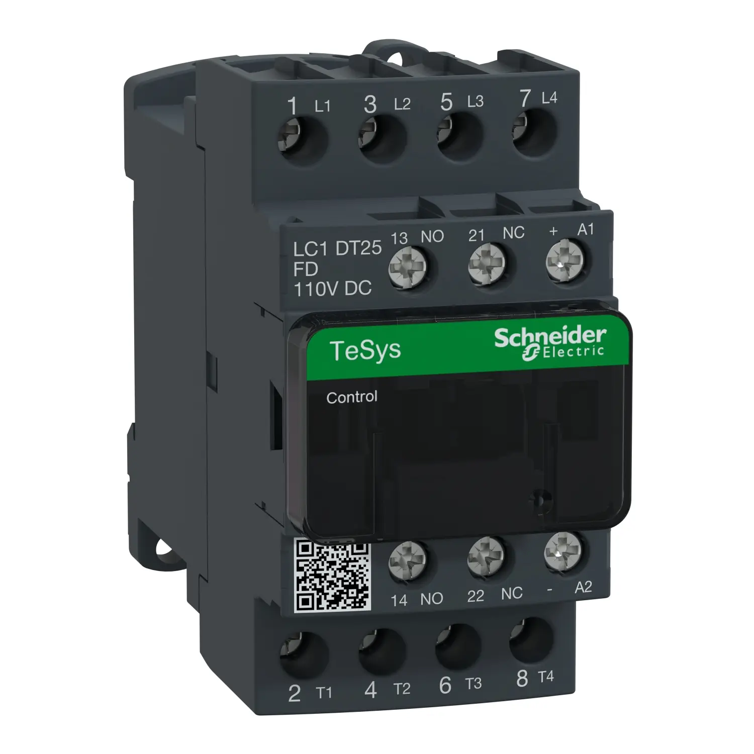 Produktfoto 1 von Leistungsschütz LC1D 4p, +1S+1Ö, Spule 110 V DC