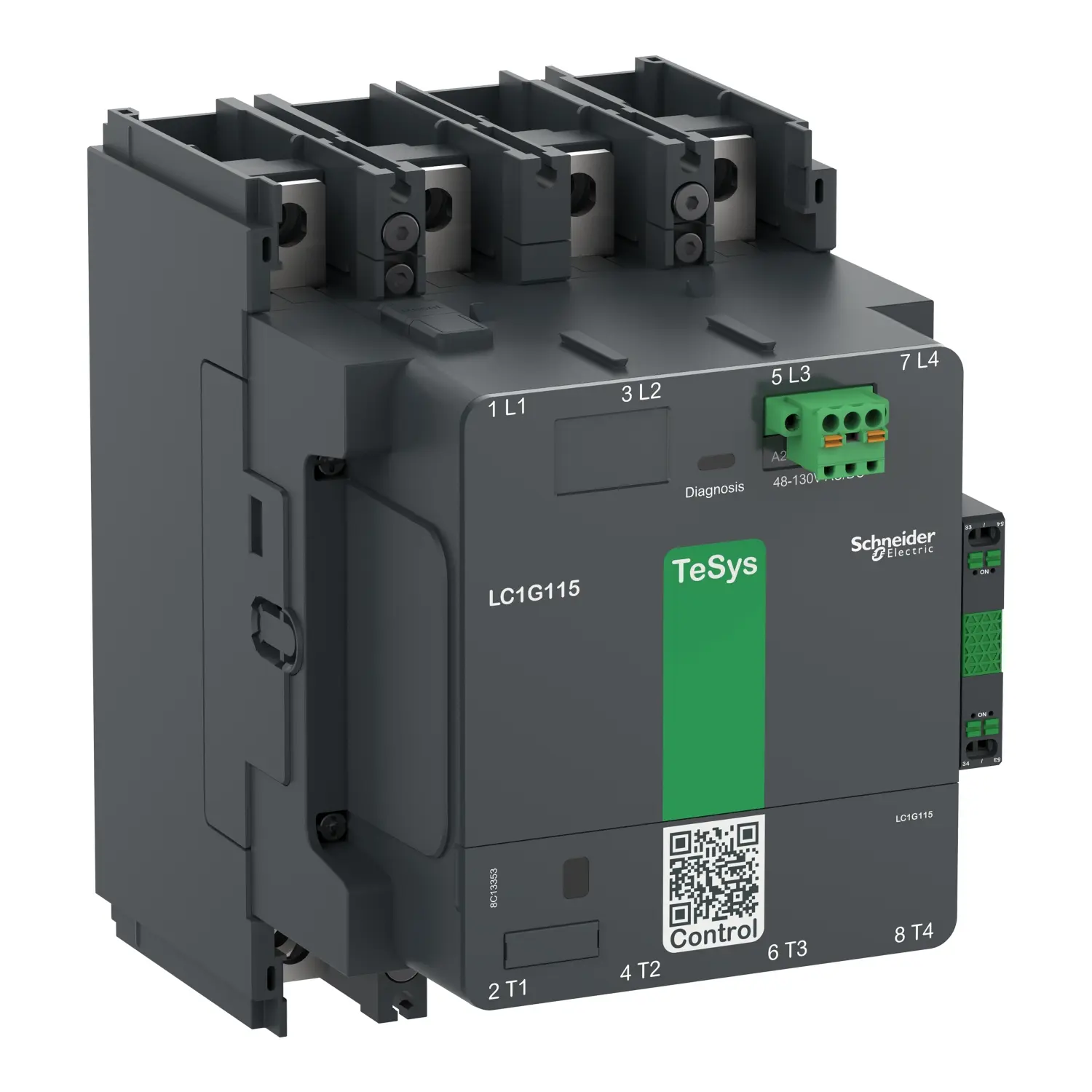 Produktfoto 1 von Leistungsschütz TeSys control - Giga, 4-polig, 275A AC1, 100-250V ACDC Spule