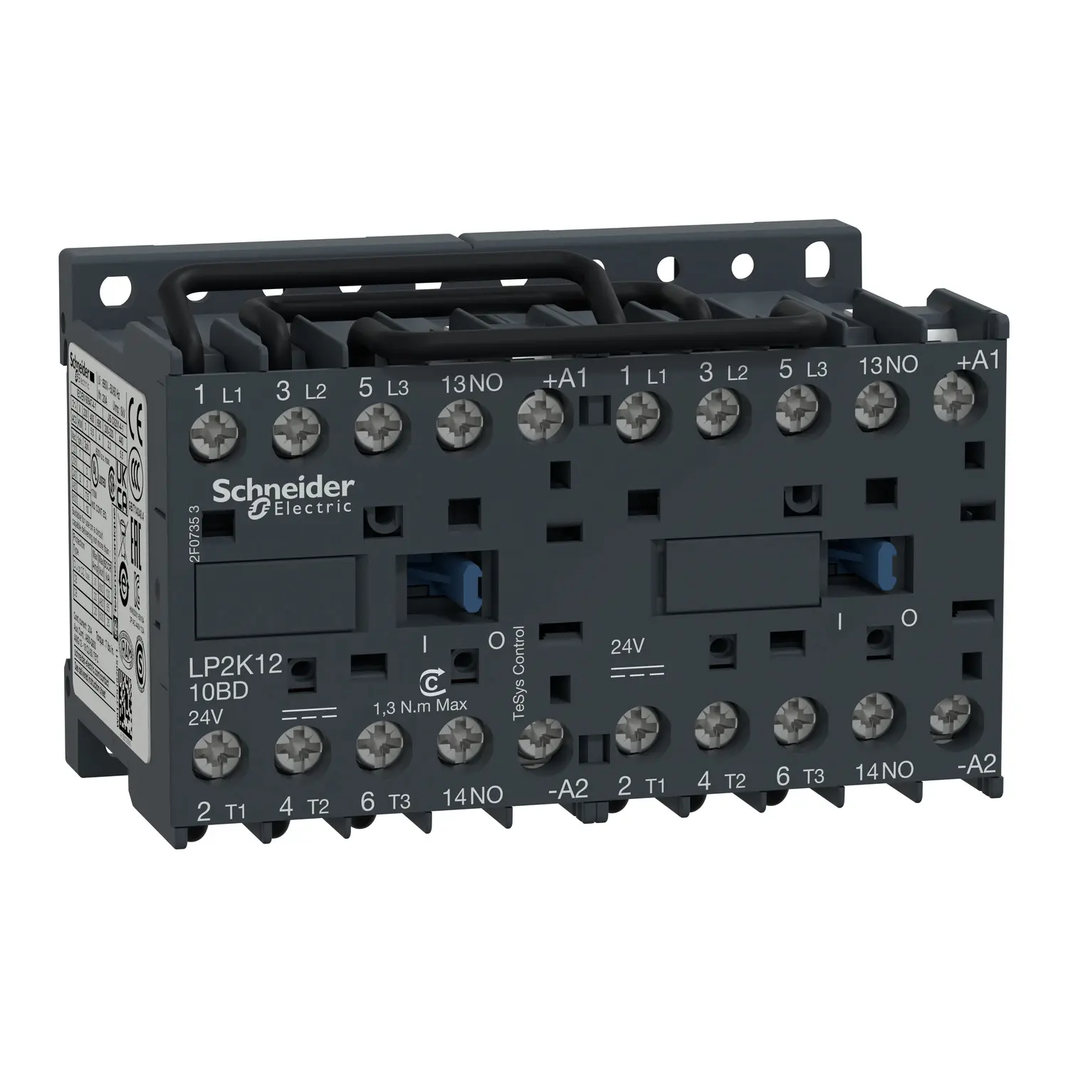 Produktfoto 1 von Wendeschützkombination, 3p+1S, 5,5kW/400V/AC3, 12A, 24VDC