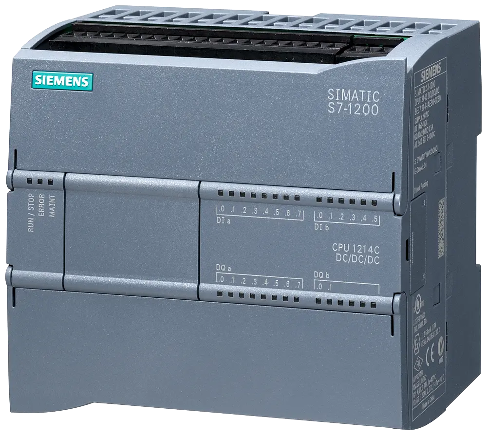 Produktfoto 1 von Siemens 6ES7214-1AG40-0XB0 - SIMATIC S7-1200, CPU 1214C, Kompakt-CPU, DC/DC/DC,