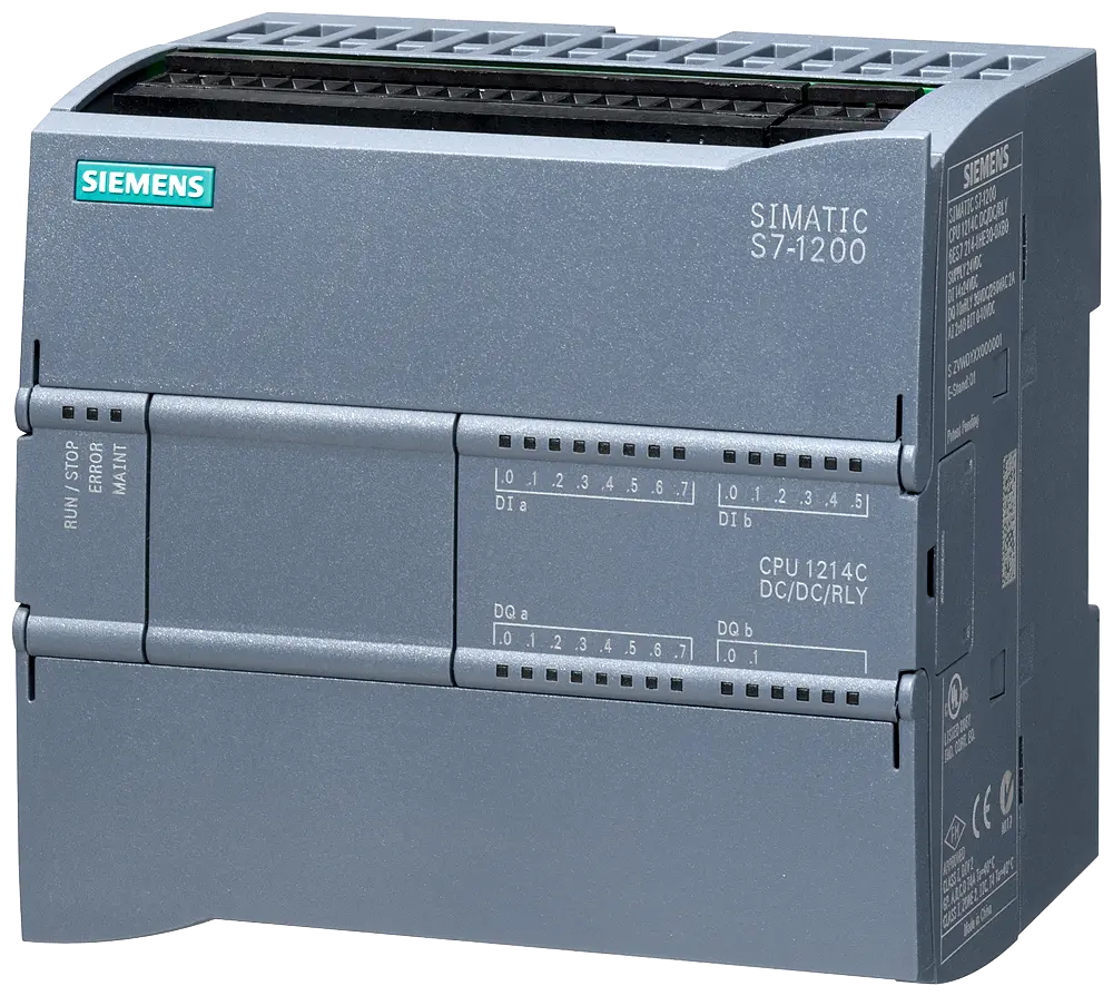 Produktfoto 1 von Siemens 6ES7214-1HG40-0XB0 - SIMATIC S7-1200, CPU 1214C, Kompakt-CPU, DC/DC/Rel
