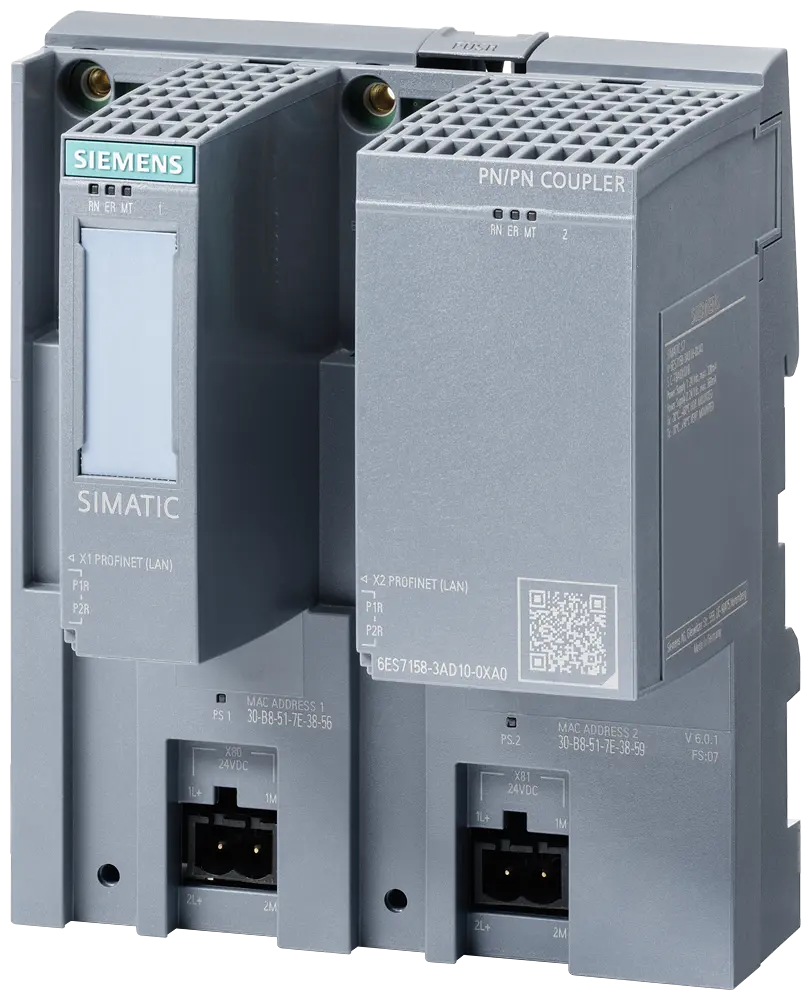 Produktfoto 1 von Siemens 6ES7158-3AD10-0XA0 - SIMATIC PN/PN Coupler zum deterministischen Datena