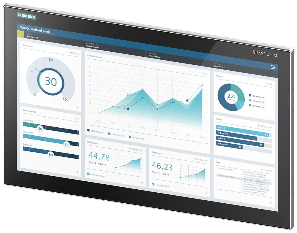 Produktfoto 1 von Siemens 6AV2128-3XB06-0AX1 - SIMATIC HMI MTP2200, Unified Comfort Panel, Touchb