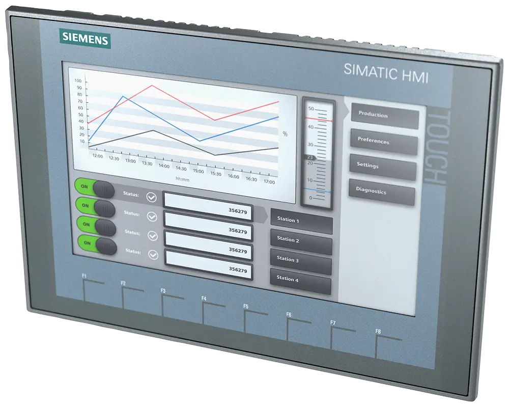 Produktfoto 1 von Siemens 6AV2123-2JB03-0AX0 - SIMATIC HMI, KTP900 Basic, Basic Panel, Tasten-/To