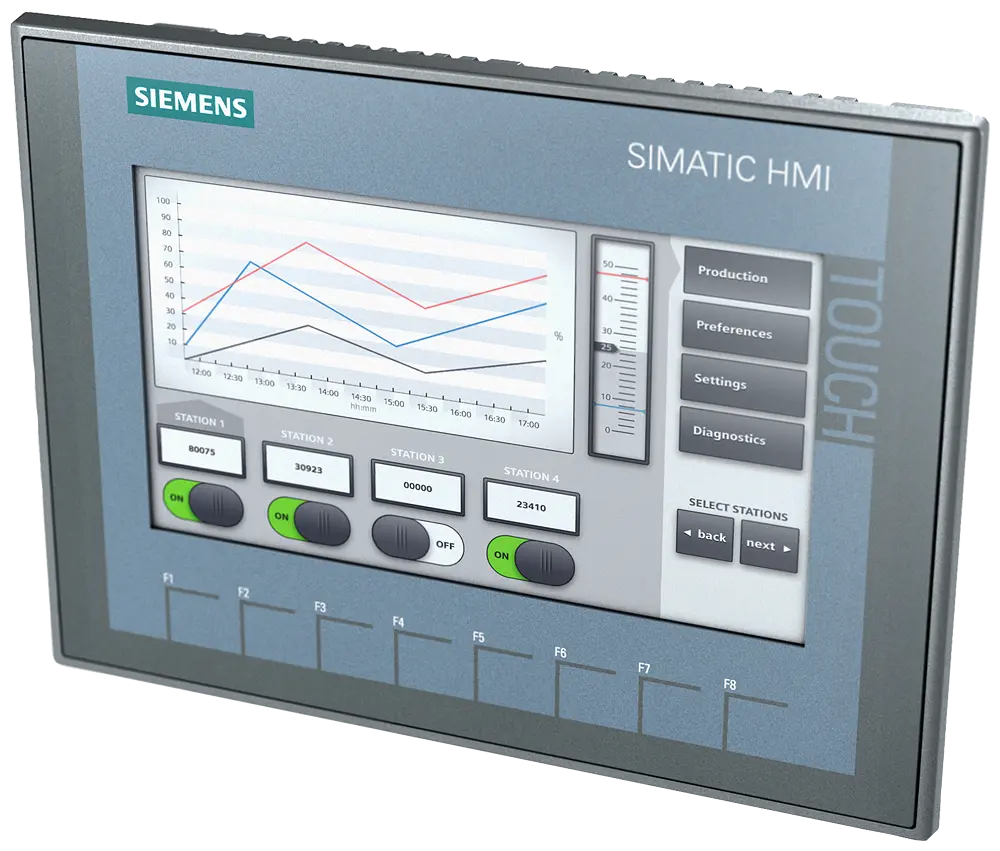 Produktfoto 1 von Siemens 6AV2123-2GB03-0AX0 - SIMATIC HMI, KTP700 Basic, Basic Panel, Tasten-/To