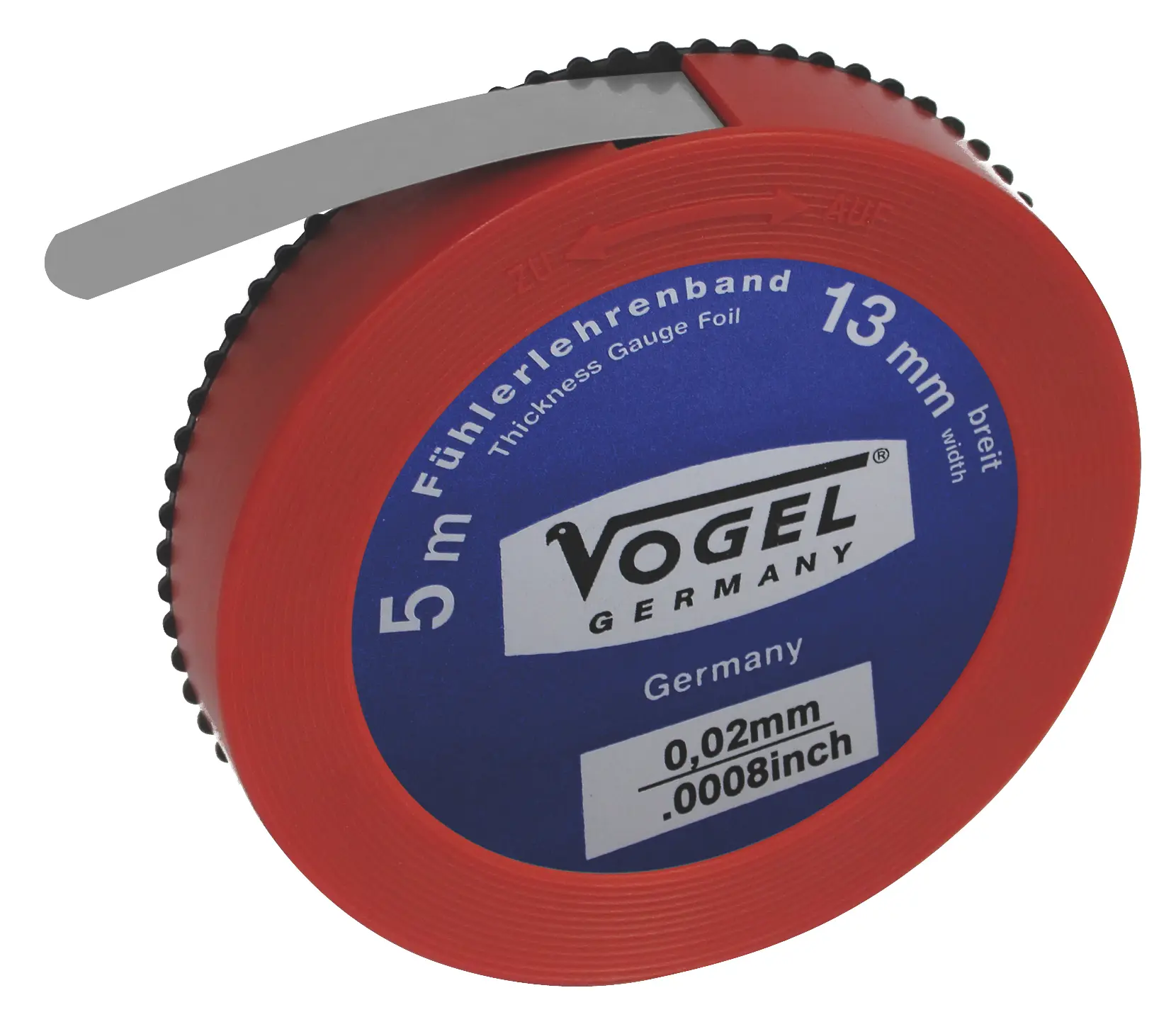 Produktfoto 1 von Fühlerlehrenband 0,02 mm Bandlänge 5 Meter VOGLER 455002