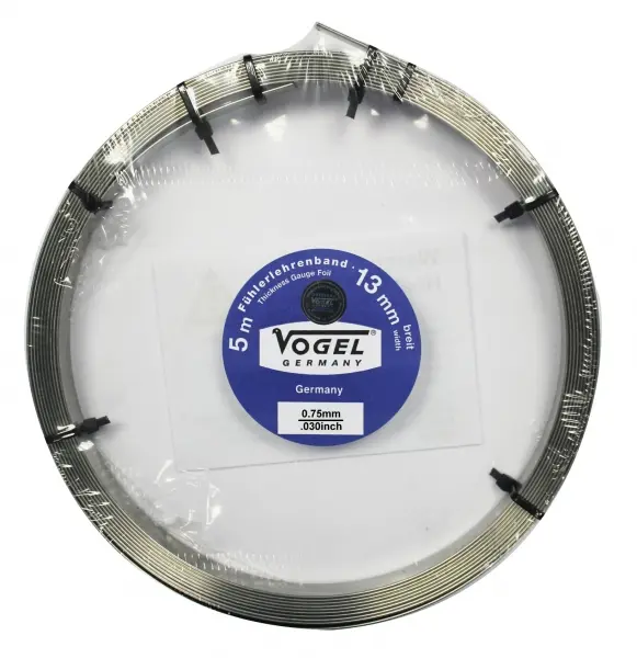 Produktfoto 1 von Fühlerlehrenband 0,75 mm Bandlänge 5 Meter VOGLER 455075