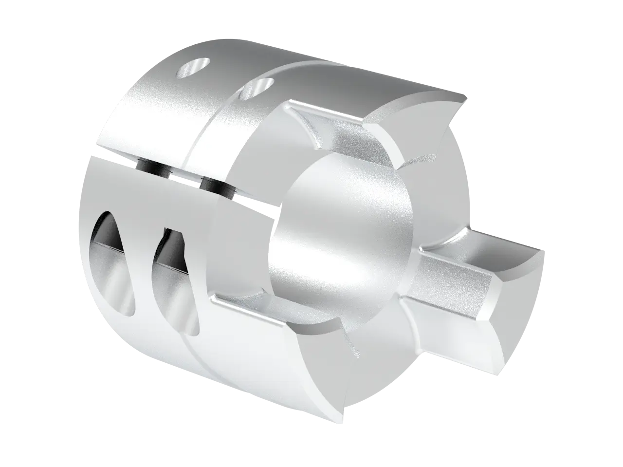 Produktfoto 1 von ROTEX GS 19 AL-H Klemmnabe 2.0 Ø22H7 ohne Nut mit 2 Klemmschrauben M4 KTR 550197152250