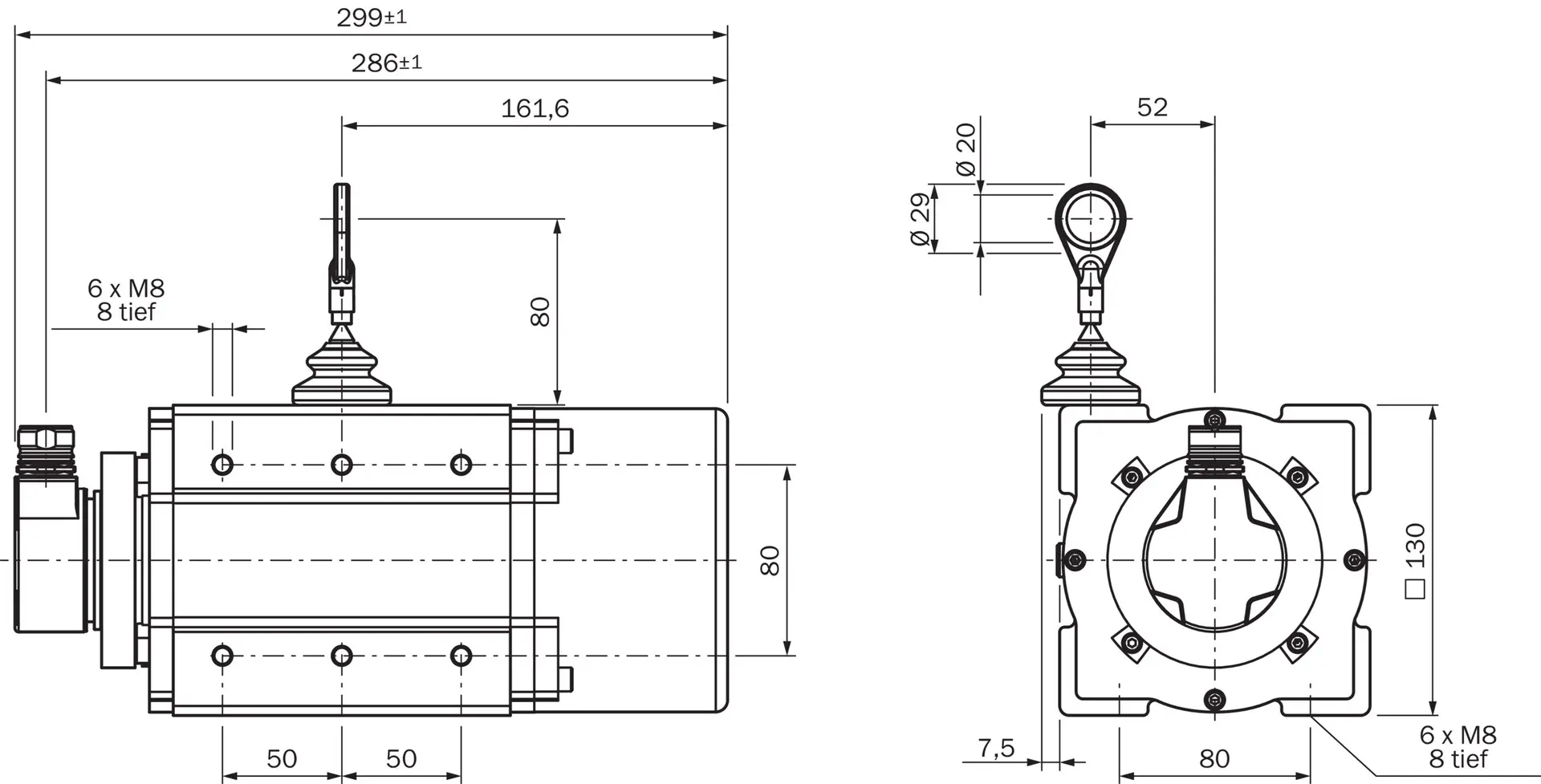 Produktfoto 1 von Seilzug-Encoder, PRF13-E1AM2020