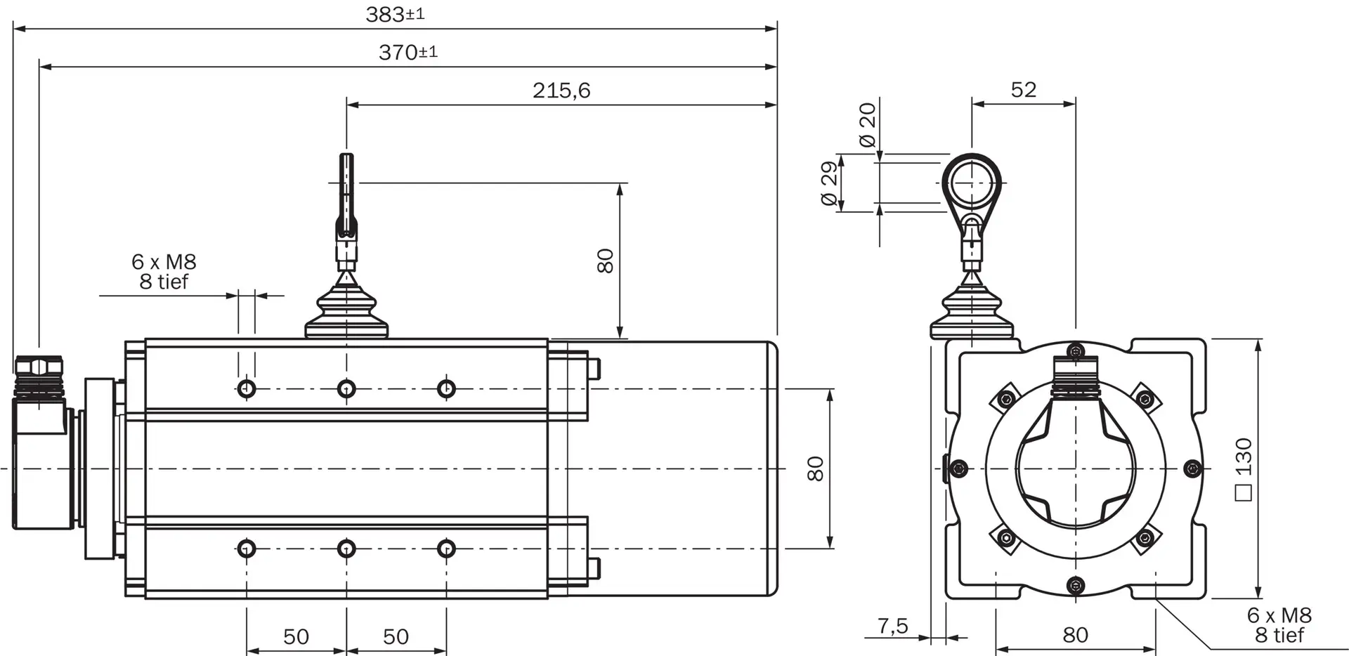 Produktfoto 1 von Seilzug-Encoder, PRF13-E1AM3020