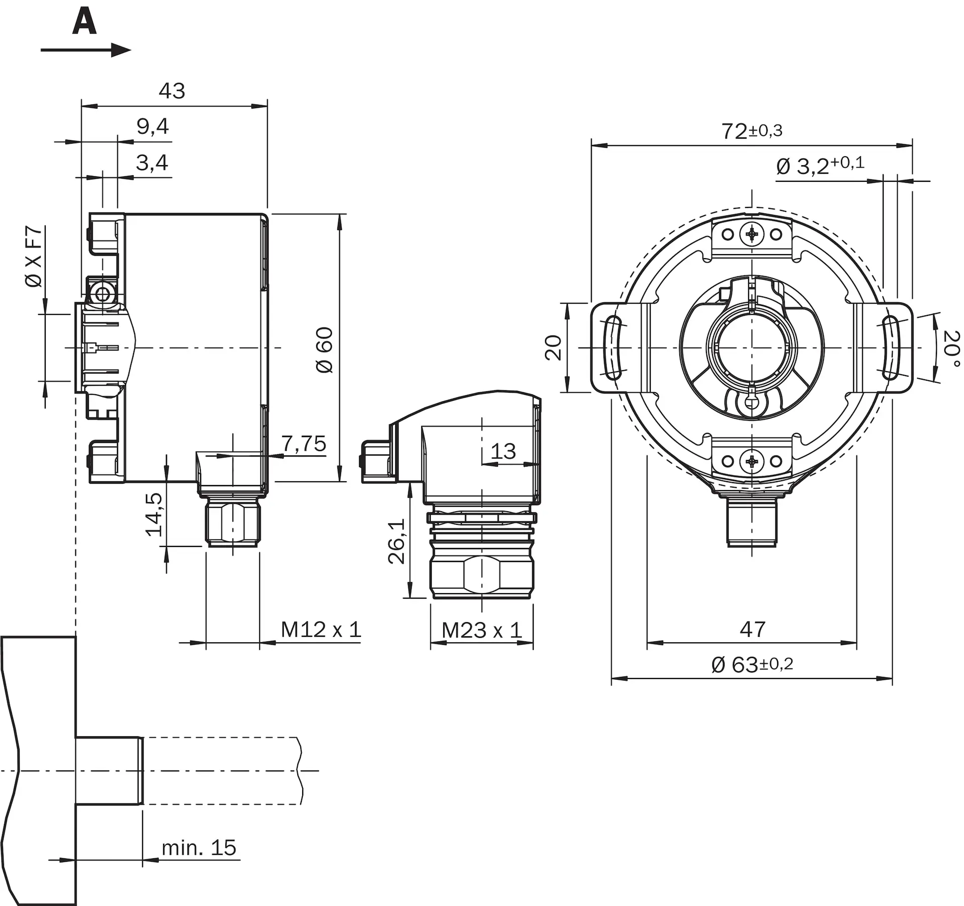 Absolut-Encoder, AFM60B-THLA032768