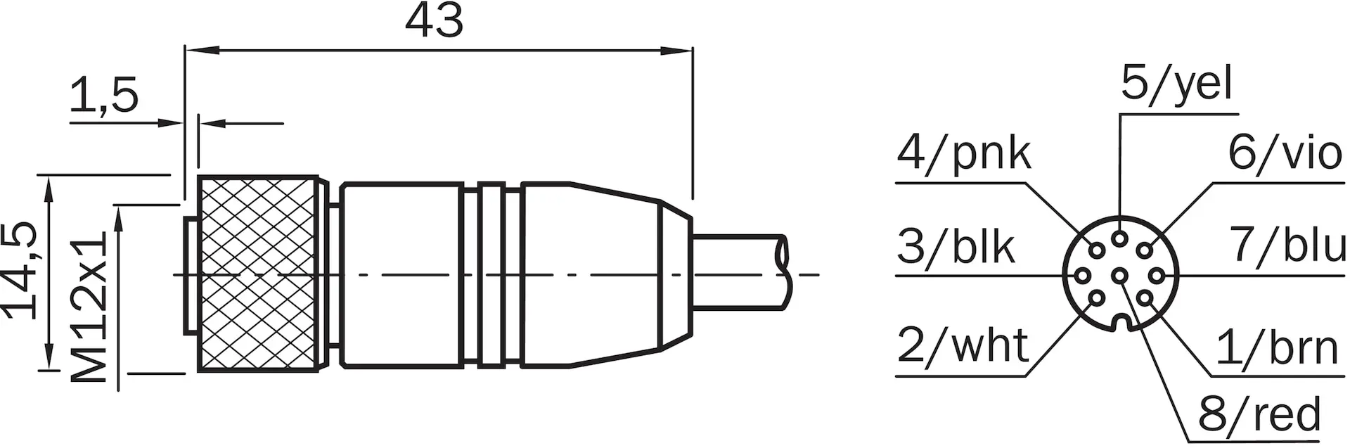 Produktfoto 1 von Steckverbinder und Leitungen, DOL-1208-G10MAC1