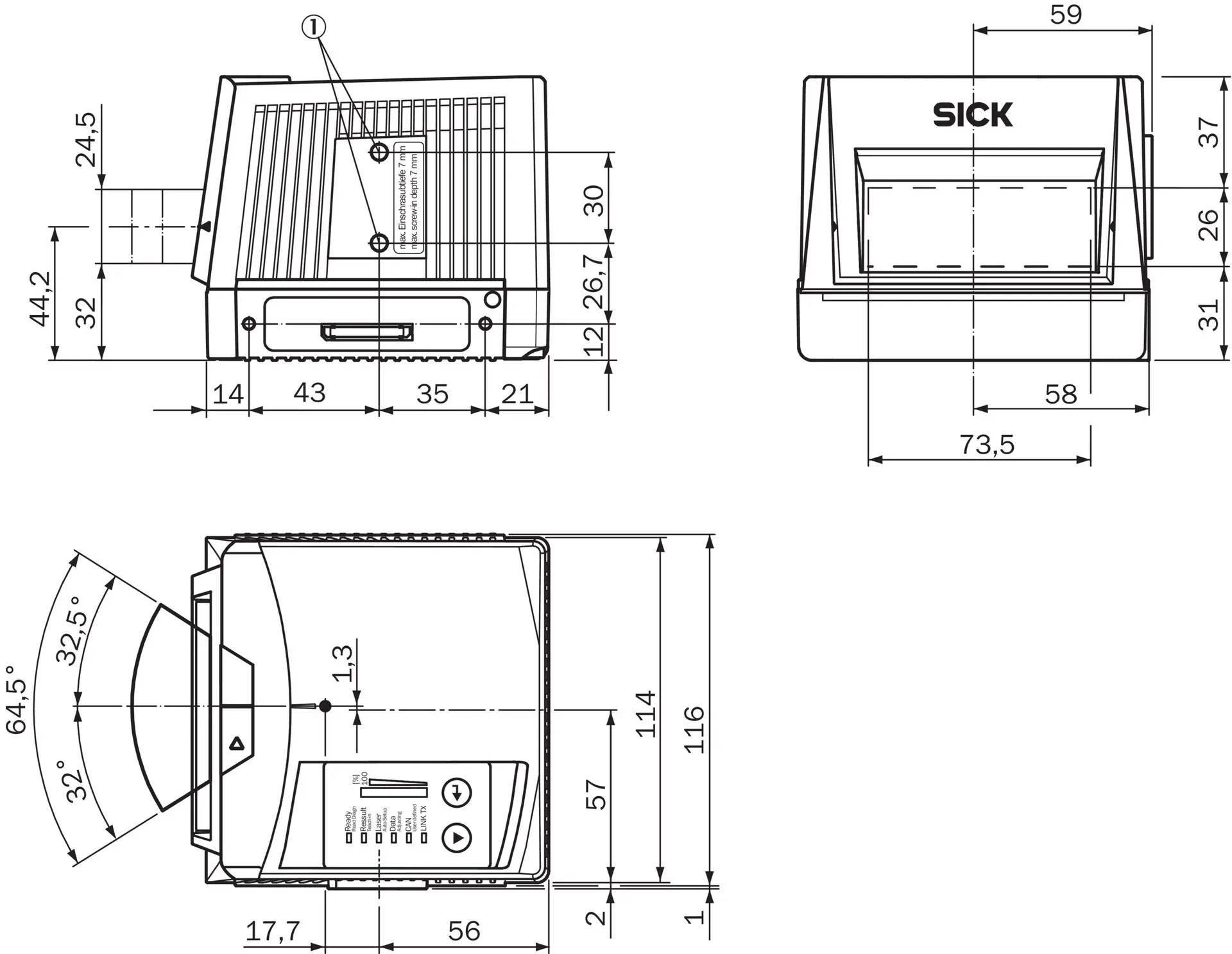 Stationäre Barcode-Scanner, CLV692-0000