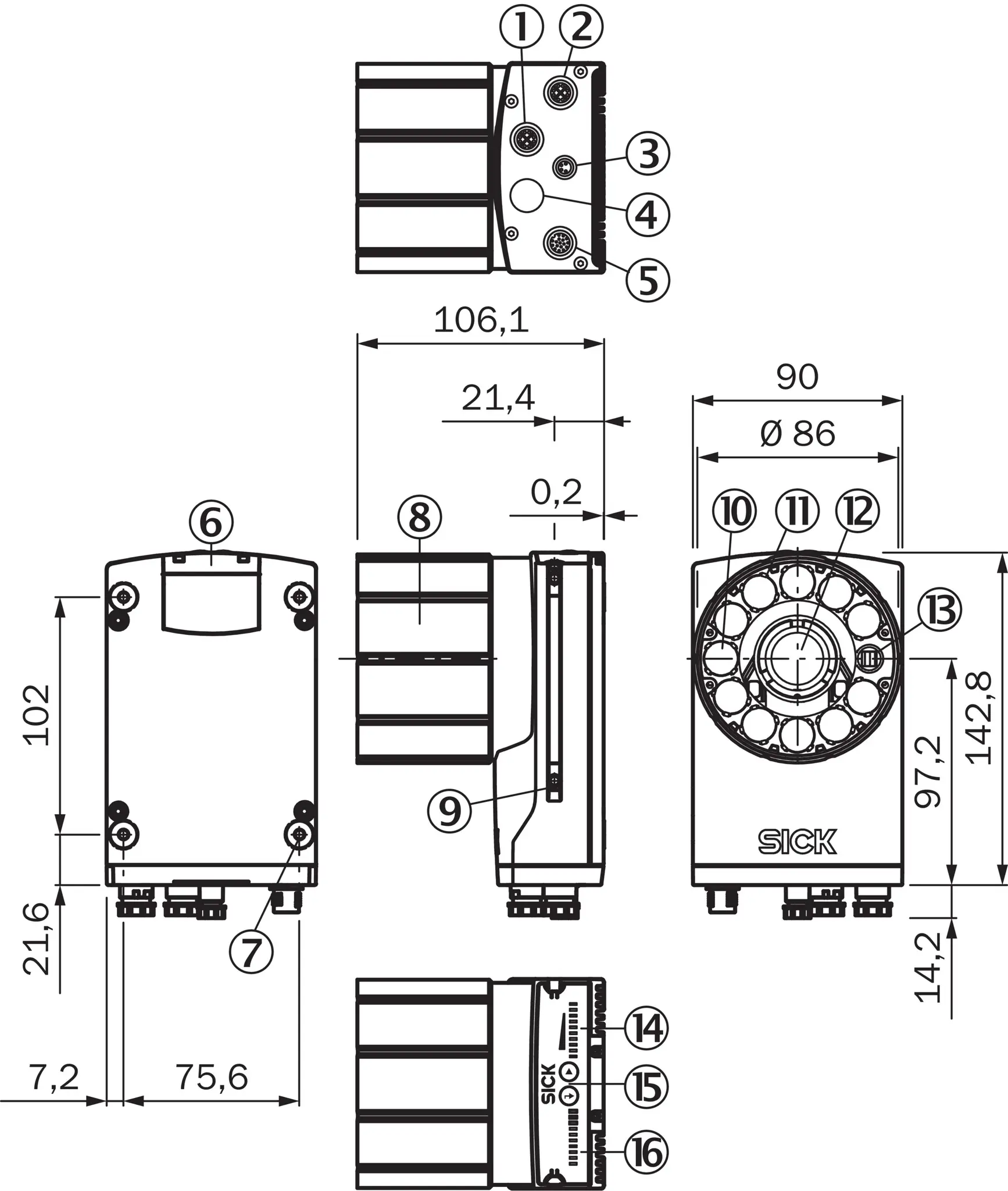 Produktfoto 1 von Industrielle Bildverarbeitung, V2D652P-2MEWHA6