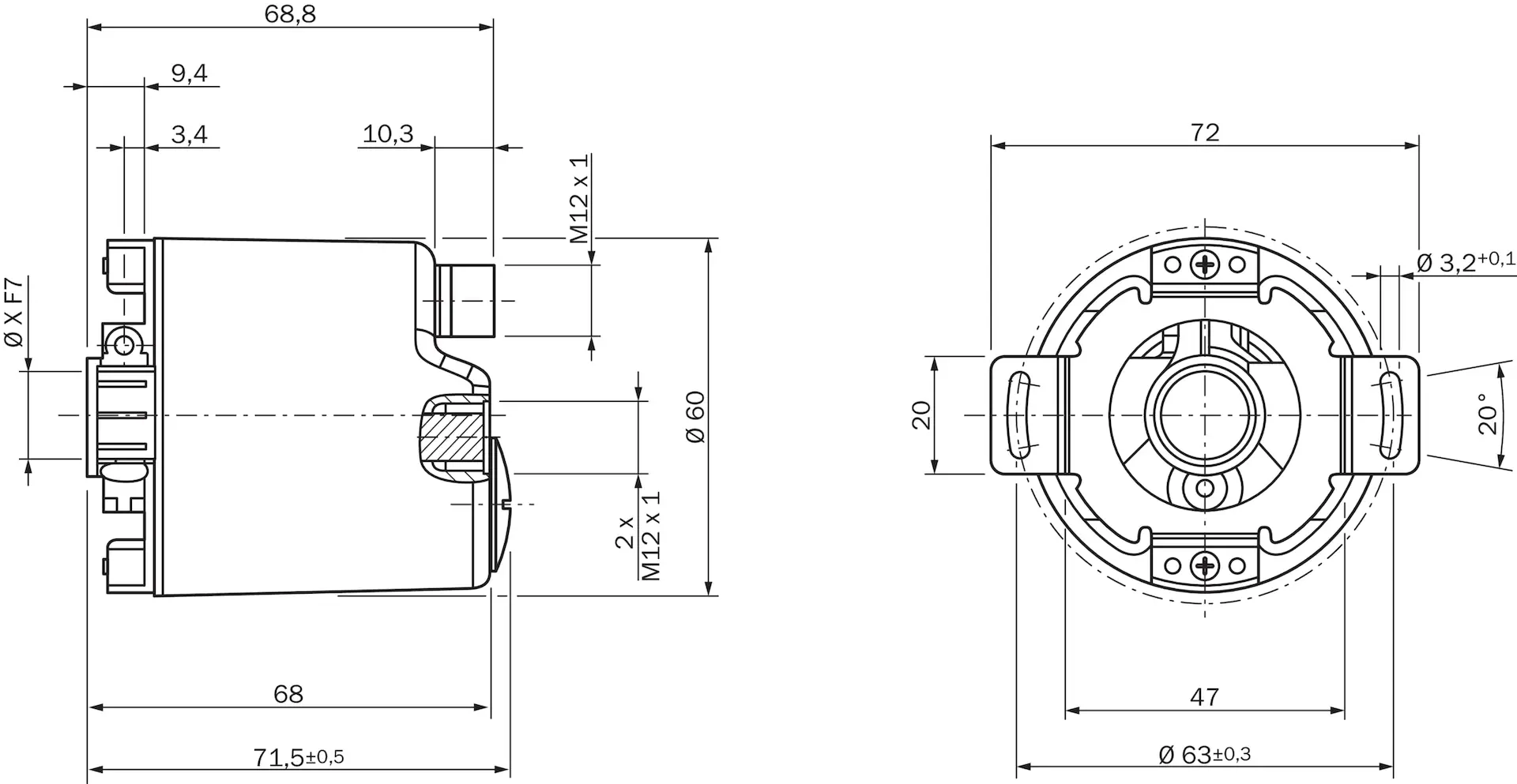 Produktfoto 1 von Absolut-Encoder, AFM60A-BHNB000S04