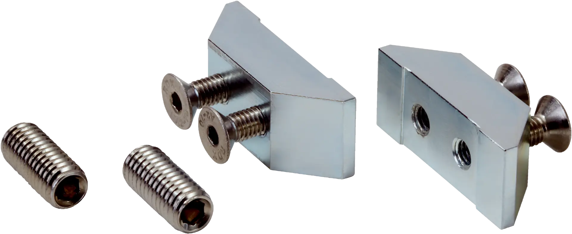 Produktfoto 1 von Befestigungstechnik, 2x Klemmstücke, 2x Schrauben