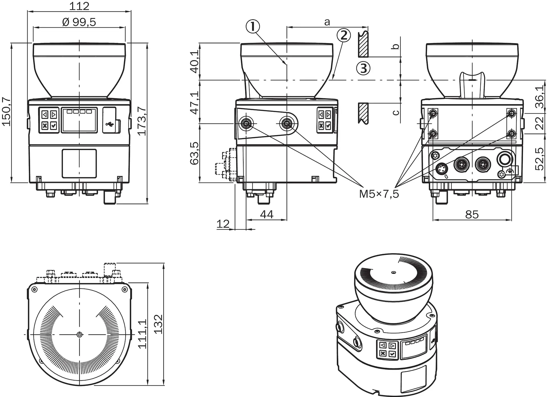 Produktfoto 1 von Sicherheitssysteme, SYS/BOT-ABPN4PCWI01MS3