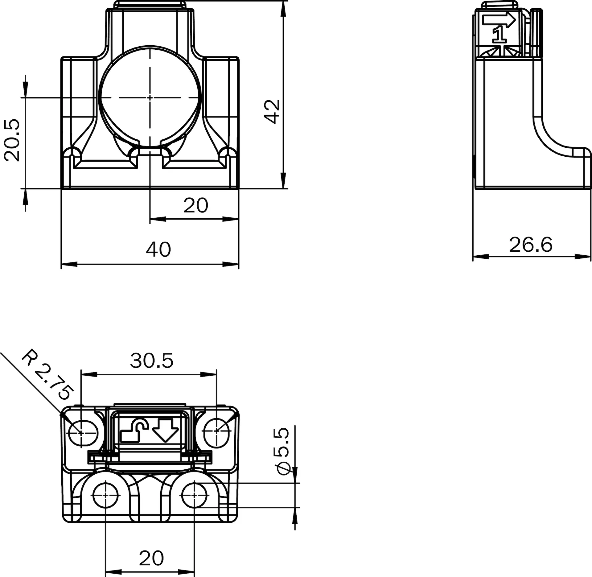 Produktfoto 1 von Befestigungstechnik, BEF-KH-IQ40