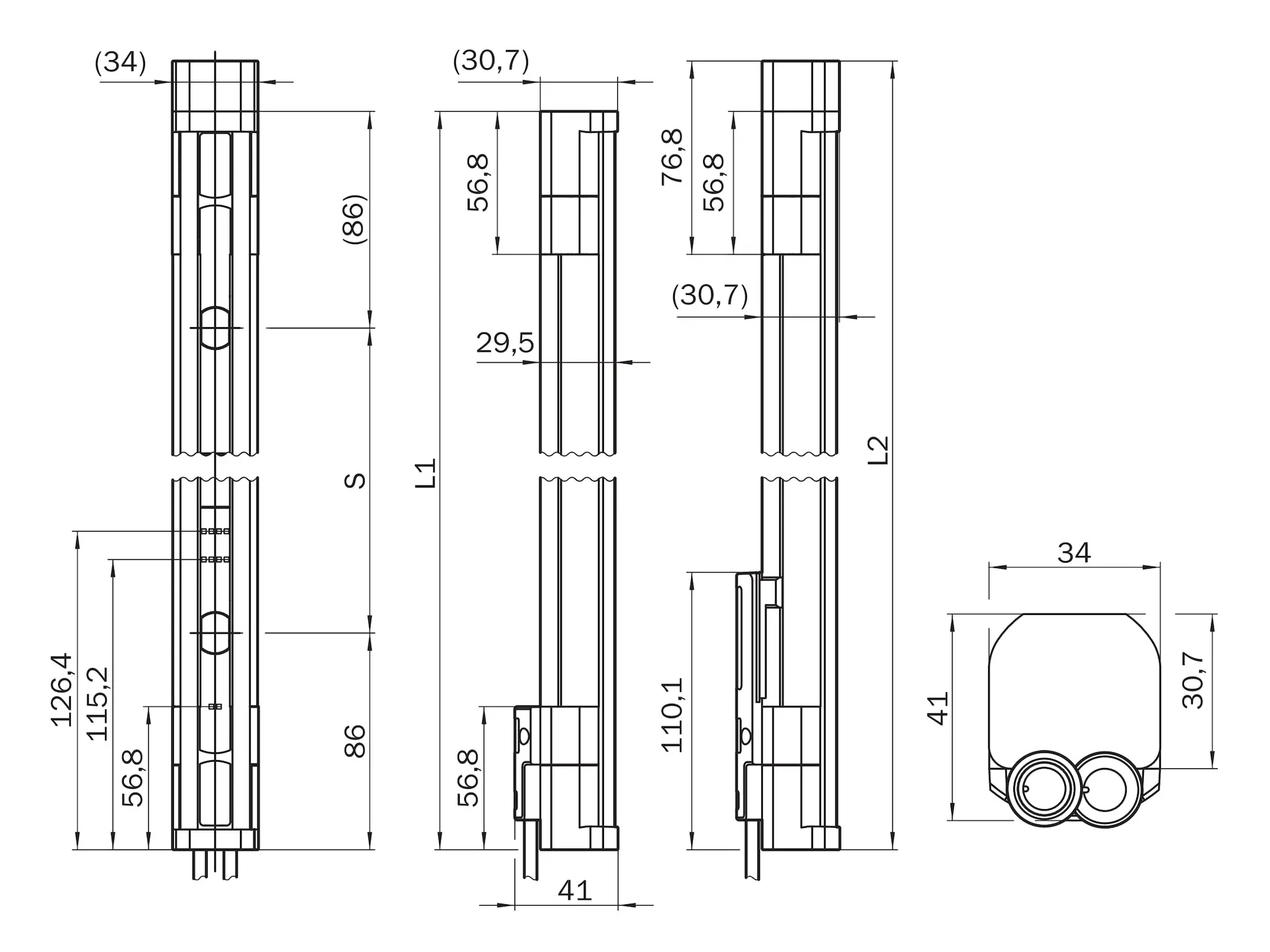 Produktfoto 1 von Sicherheitslichtschranken, M4P-EA02500C00