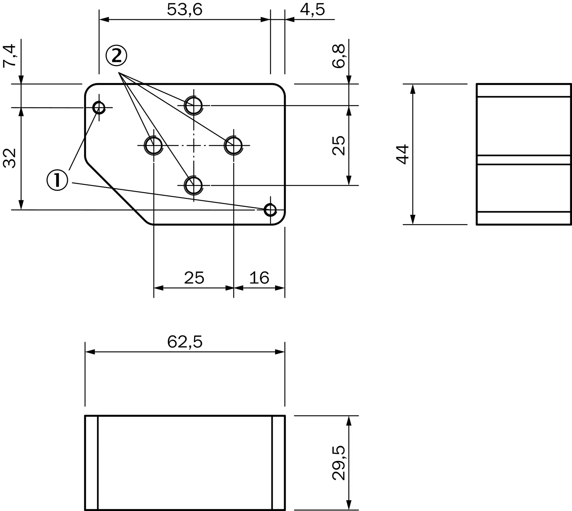 Produktfoto 1 von Befestigungstechnik, Adapterplatte GLS100