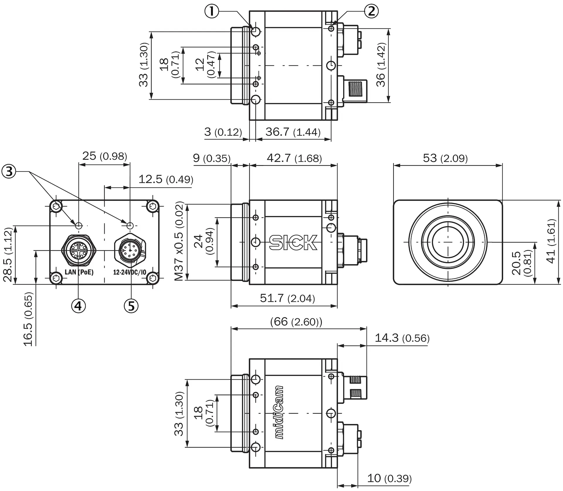 Produktfoto 1 von Industrielle Bildverarbeitung, I2D612M-2MCB71