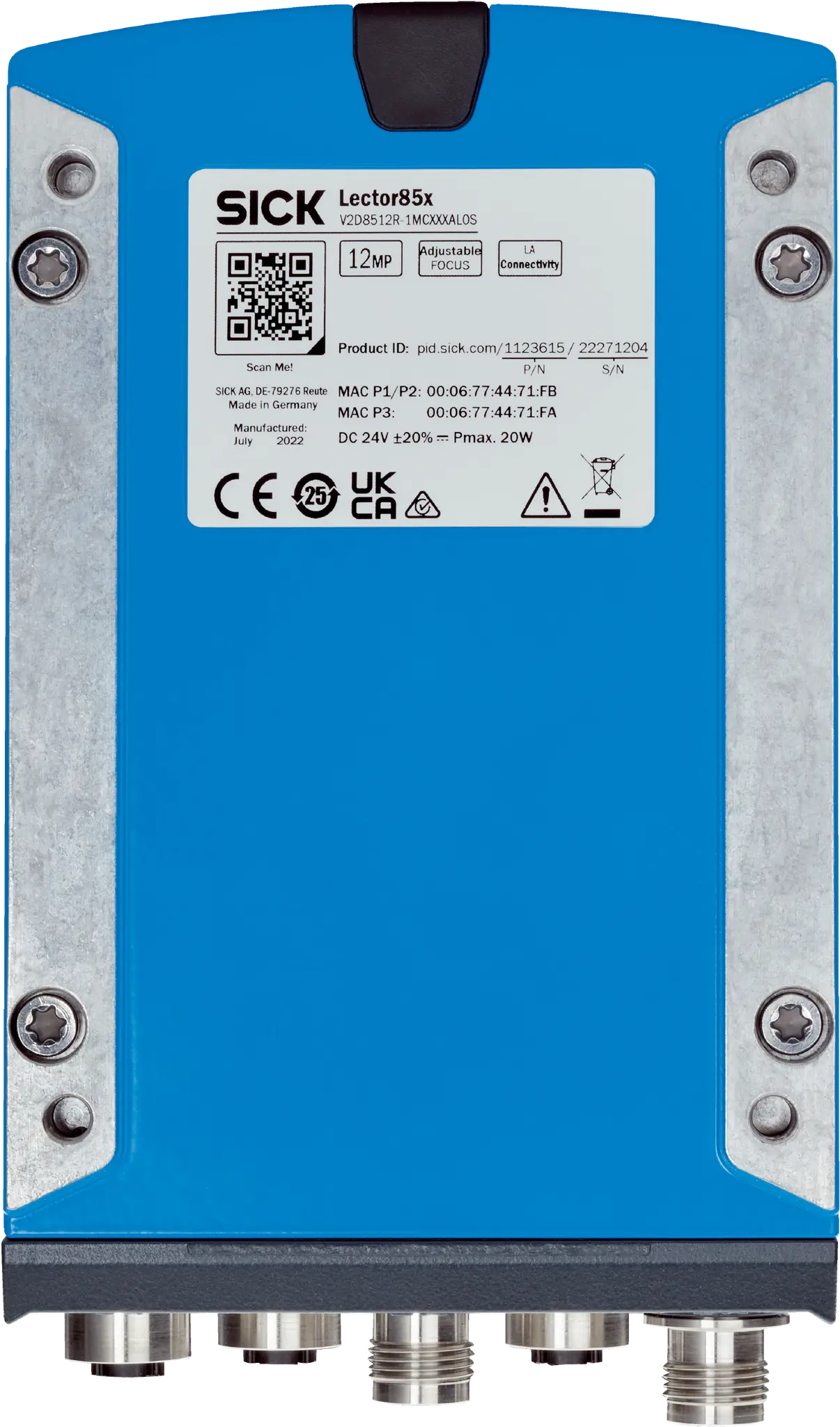 Produktfoto 1 von Kamerabasierte Codeleser, V2D8505R-1MCICXAF2SXXXX