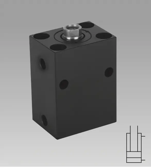 Produktfoto 1 von Blockzylinder DM32/20 - 50mm Hub