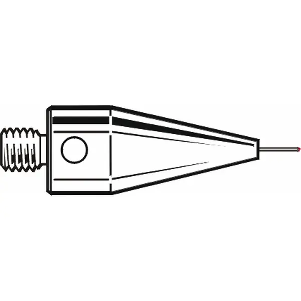 Produktfoto 1 von M5 Ø0,3 mm Rubinkugel, Hartmetallschaft, L 30 mm, EAL 3 mm