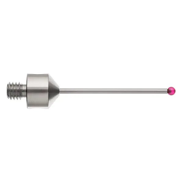 Produktfoto 1 von M5 Ø2,5 mm Rubinkugel, Hartmetallschaft, L 40 mm, EAL 31 mm