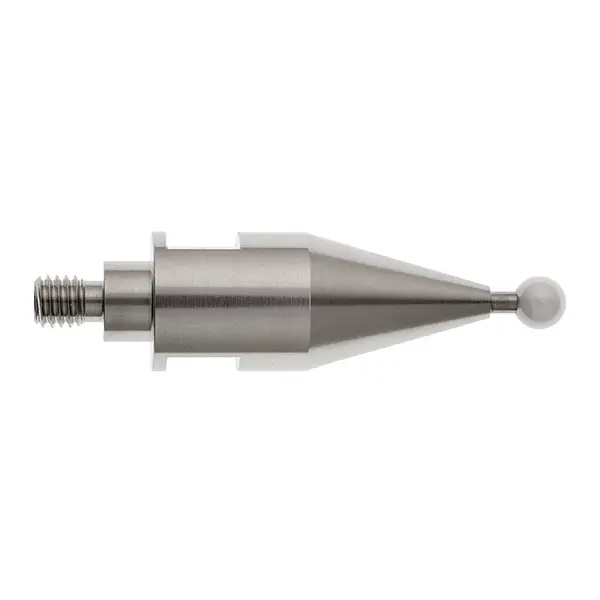 Produktfoto 1 von M6 Ø6 mm Zirkonoxidkugel, kegelförmiger Tastereinsatz für Faro Messarme, L 43 mm, EAL 5,4 mm