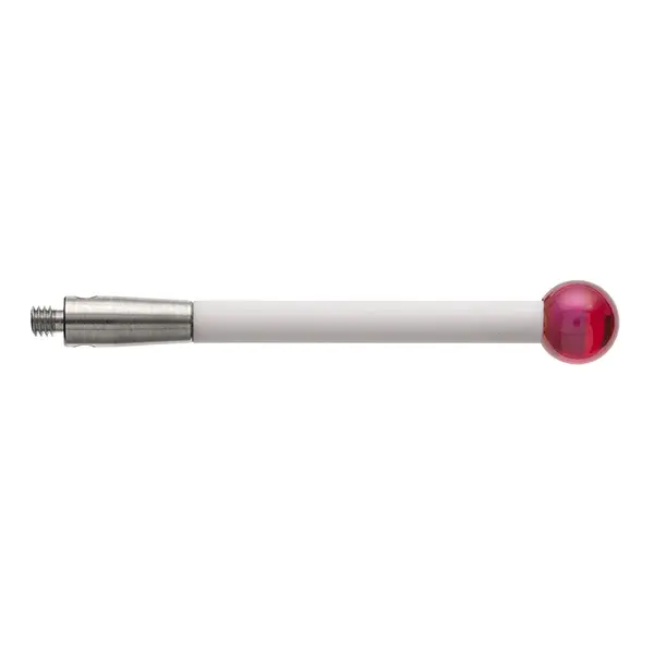 Produktfoto 1 von M2 Ø5 mm Rubinkugel, Keramikschaft, L 30 mm, EAL 30 mm