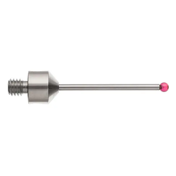Produktfoto 1 von M5 Ø3 mm Rubinkugel, Hartmetallschaft, L 40 mm, EAL 31 mm