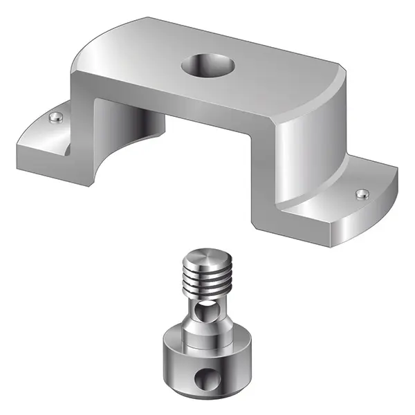 Produktfoto 1 von M4 Ø30 mm Tastscheibe aus hochfestem Stahl, 2,2 mm breit, mit Axialtaststift