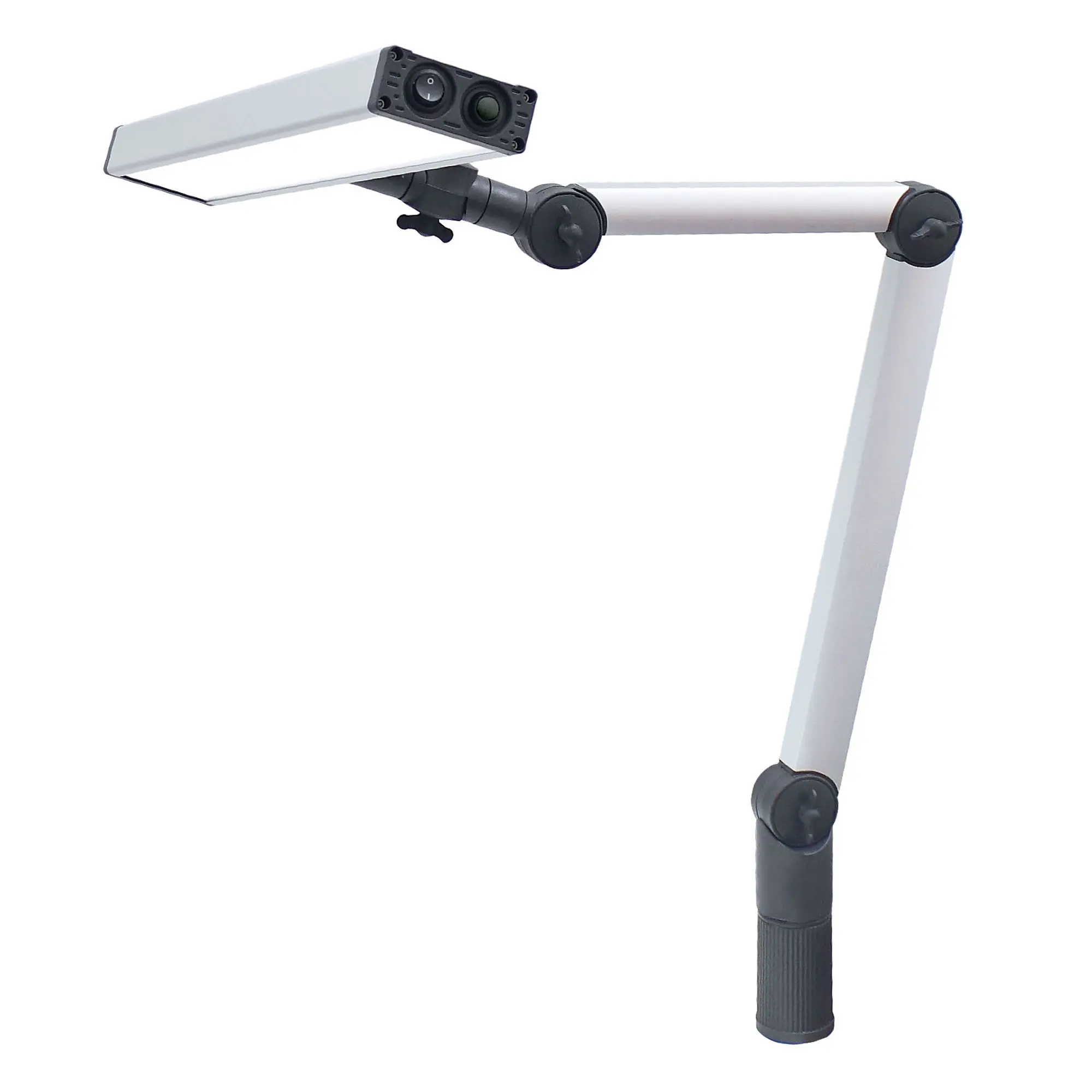 Produktfoto 1 von UNILED II Watchmaker, Gelenkarm 400+250mm, Leuchtenkopfbreite 380mm, 100°, ~16W, M12-A, 24V DC, Netzteil 100-240V AC