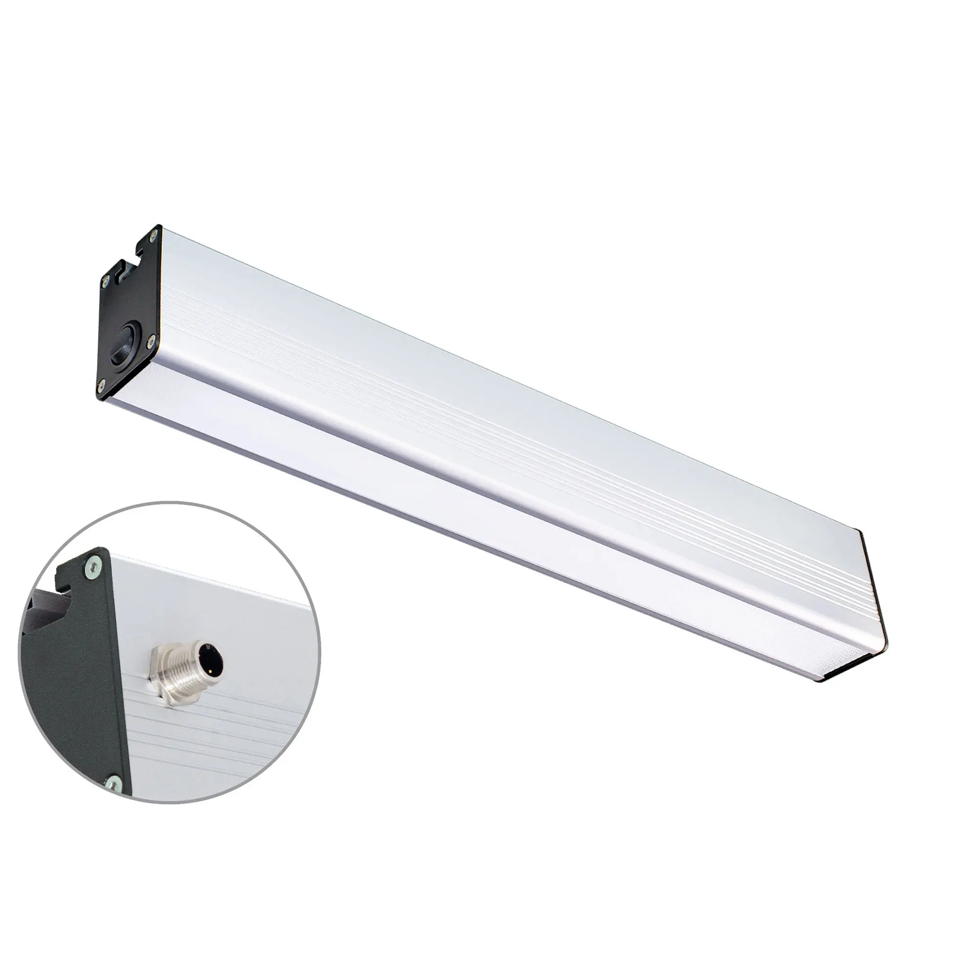Produktfoto 1 von PROFILED DC, 500mm, dimmbar, M12-Anschlussstecker, A-kodiert, Abdeckung Mikroprismen, 100°, ~11W, 24V DC