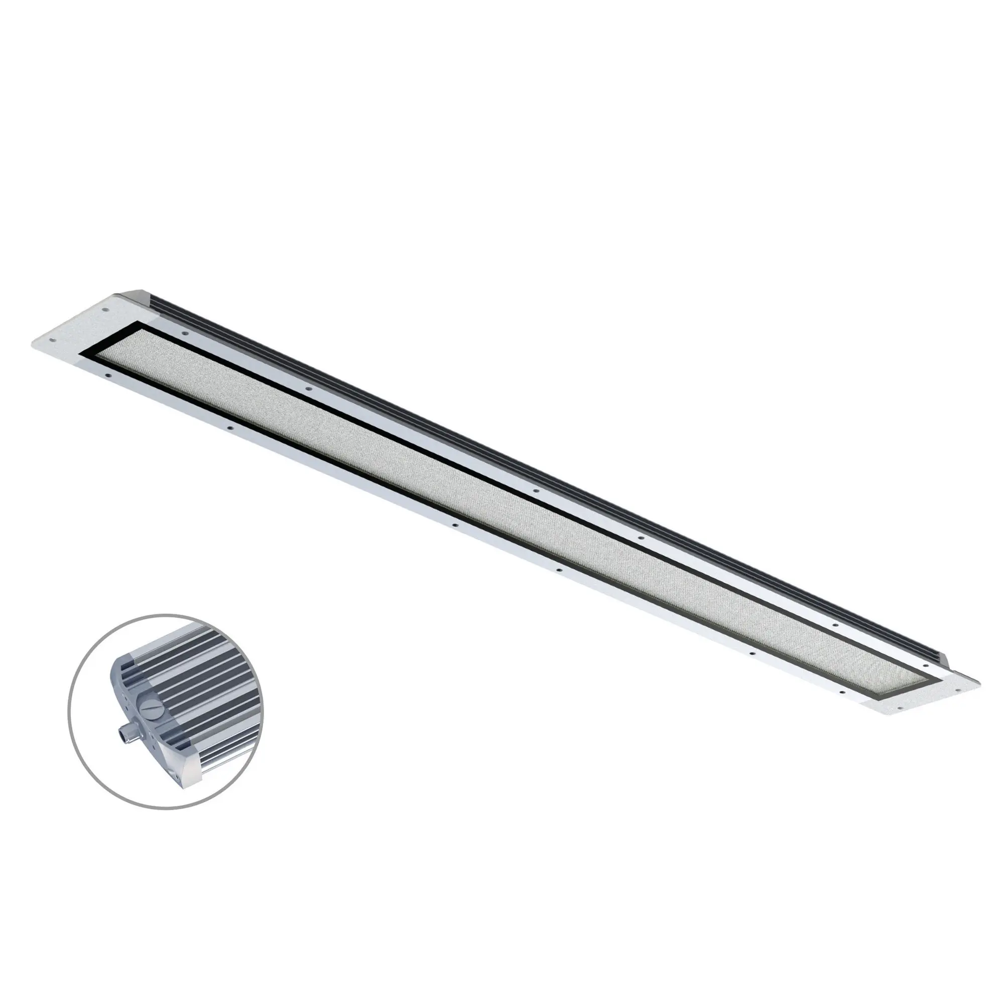 Produktfoto 1 von FIELDLED EVO Einbau, M12-A stirnseitig, Einbaumaß 790 x 96 x 30mm, 100°, ~58W, 24V DC