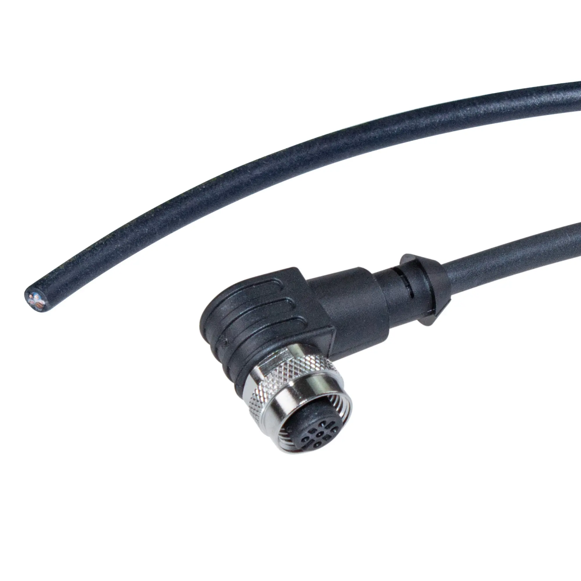 Produktfoto 1 von Sensor Kabel 5-polig, PUR, 10m - gewinkelte M12 Buchse/offene Leitungsenden, A-kodiert, 24V DC