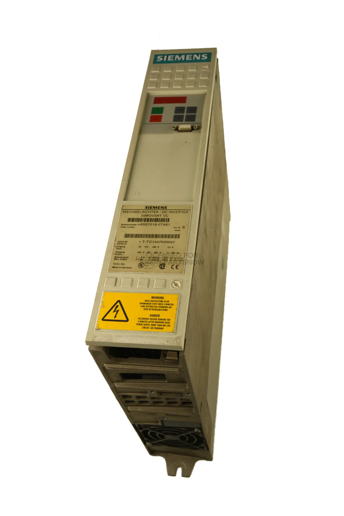 Produktfoto 1 von Siemens 6SE7018-0TA61 (without CU2)