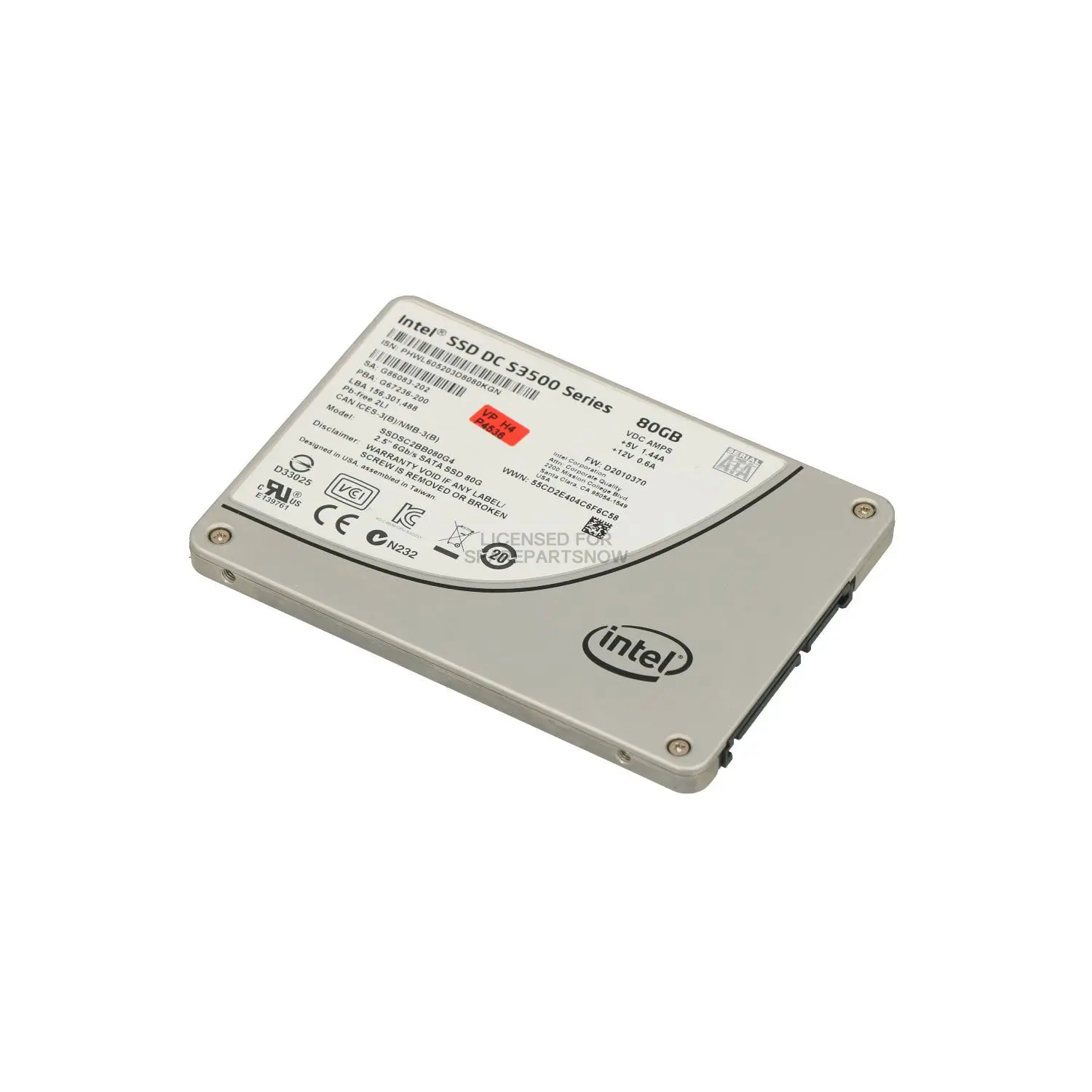 Produktfoto 1 von Intel SSDSC2BB080G4