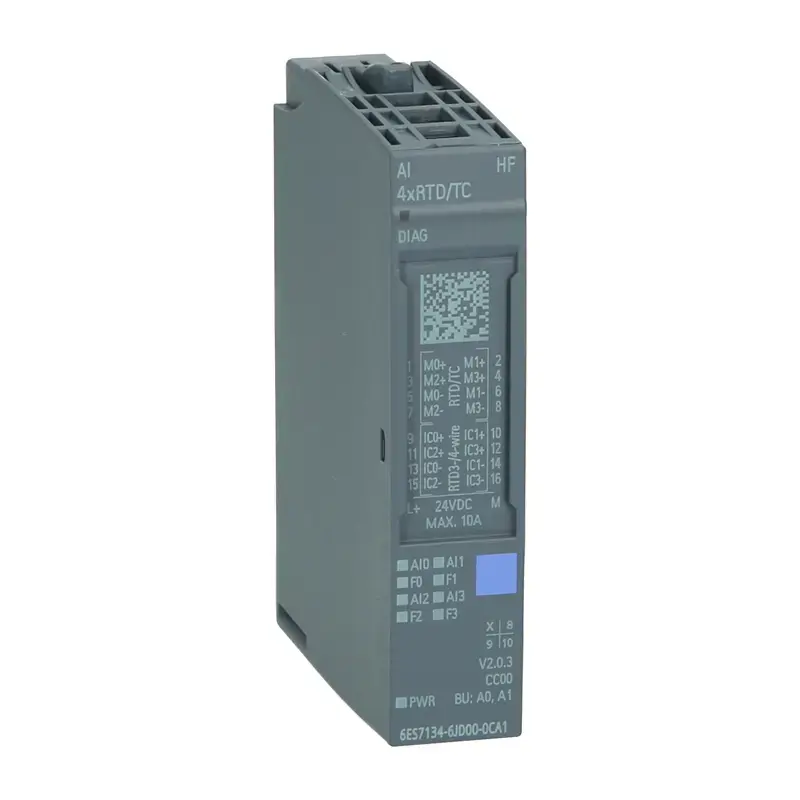 Produktfoto 1 von Siemens SIMATIC ET 200SP AI 4xRTD/TC High Feature - 6ES7134-6JD00-0CA1
