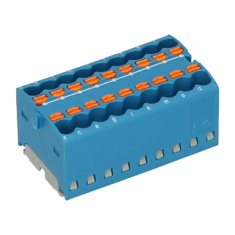 Produktfoto 1 von Verteilerblock PHOENIX 3002764 - PTFIX 18X1,5 BU