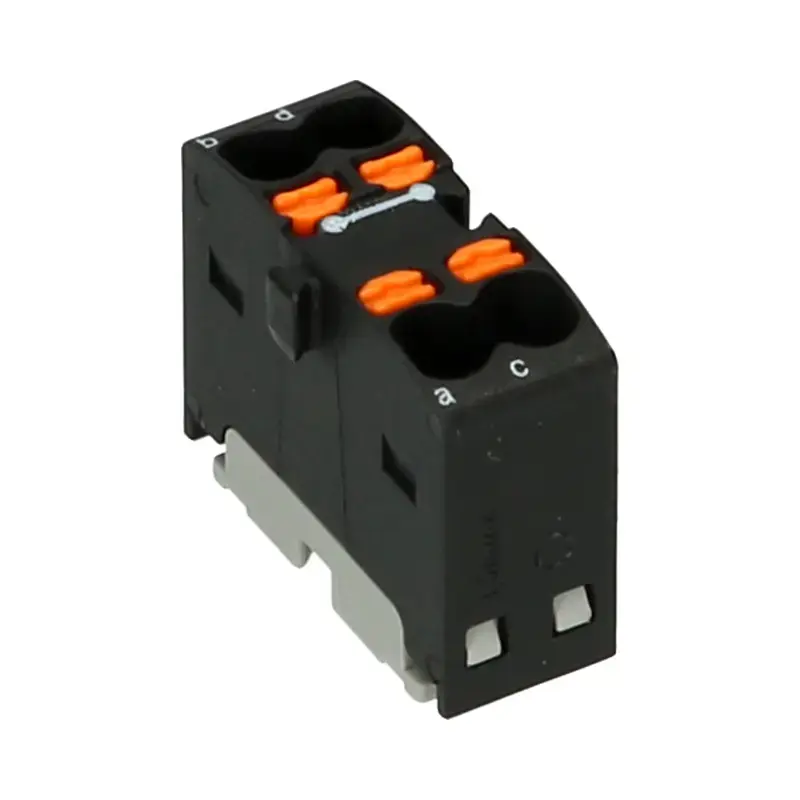 Produktfoto 1 von Verteilerblock PHOENIX 1046616 - PTFIX 4X1,5 BK
