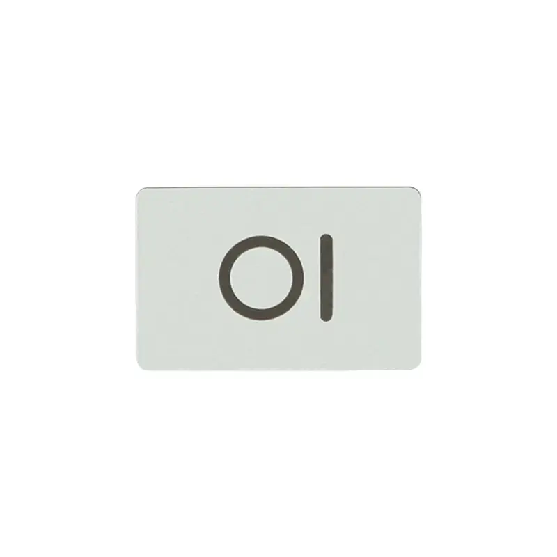 Produktfoto 1 von Bezeichnungsschild 17,5x27mm, Schild silber, Symbol: O* I