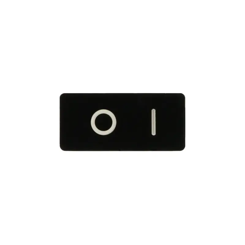 Produktfoto 1 von Bezeichnungsschild 12,5x27mm, Schild schwarz, Symbol: O* I
